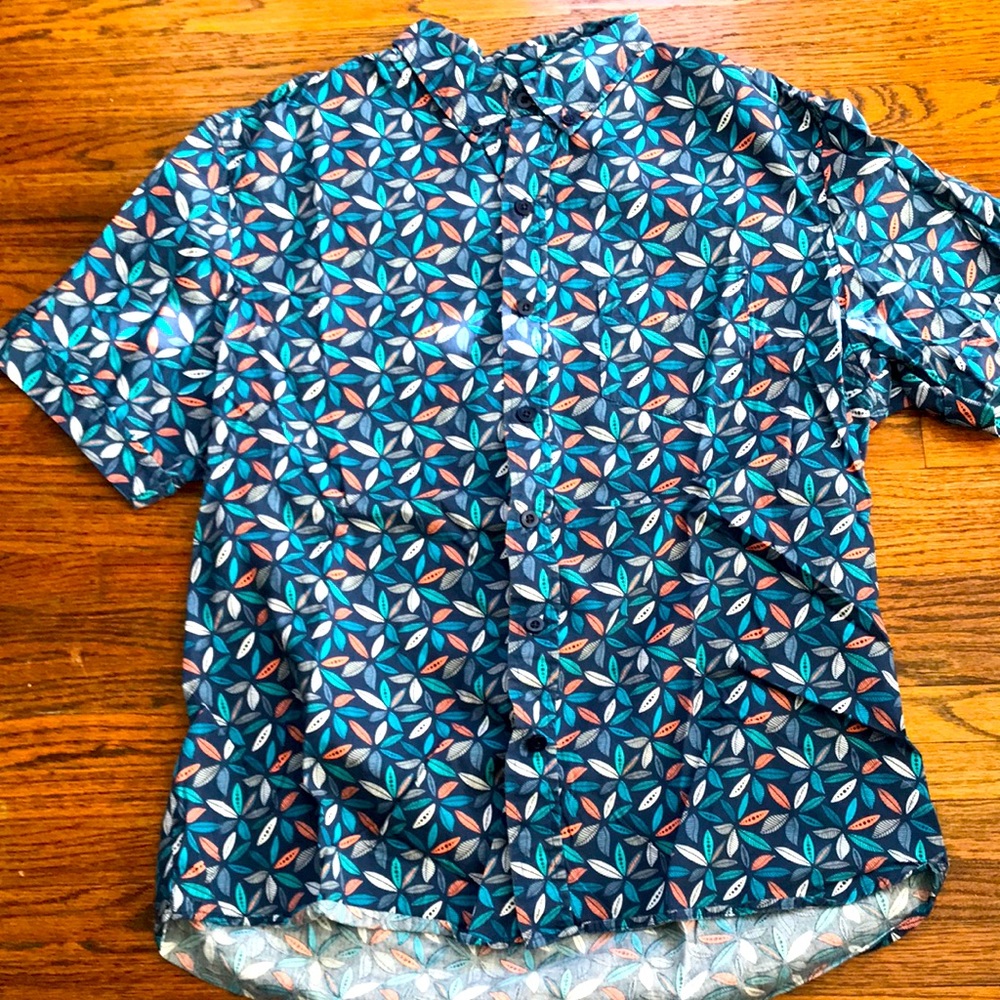ISLAND PRINT BUTTON DOWN - XL